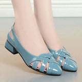 Women Fashion Mesh Transparent Breathable Slip on Shoes Lady Classic Black Office Comfort Shoes for Party Night Club