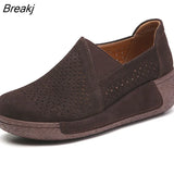 Sneakers for Women Fashion Platform Korean Version Rocking Shoes Female Slip on Casual Flat Warm Loafers Retro Mon
