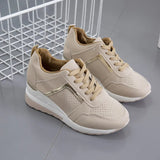 Woman 2024 Trend Summer Wedge Platform Casual Shoes Women Lace Up Sports Shoes Woman Non Slip Breathable