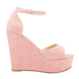 Women Summer Shoes 2023 Sexy Open Toe Ankle Strap Platform High Heels Wedge Sandals Party Wedding Dress Ladies Shoes