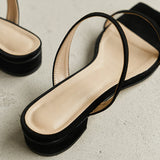 Fashion Minimalist Two Part Slide Sandals Women Slippers Summer New Outdoor Beach Flat Sandals Non-slip Slides Woman