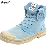 New Canvas Shoes Women Boots Palladium Style Fashion High-top Military Ankle Casual Shoes Female High Quality