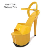 New Brand Women Sandals Summer Shoes Sexy Thick High Heels Platform Dress Party Wedding Shoes Woman Pumps Stripper