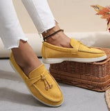 New Women Loafers Slip on Ladies Flats Brand Spring Autumn Casual Flat Shoes Leather Cashmere Single Shoes plus size