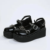 Cute Mary Janes Women's JK Uniform Pumps Wedges High Heels Platform Pumps Female Gothic Girls Lolita Punk Shoes
