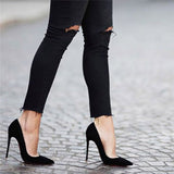 brand 12cm high heel pointed toe sexy stiletto shoe plus big size 10cm 8cm party dating classic woman pumps RM007