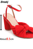 2023 Summer Woman Sandals Super High Heel With Butterfly-knot Sweet Lady Office Woman Sandals Shoes Plus Size