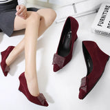 Sexy Leopard Crystal Shoes Pumps 2023 Autumn Shallow Mouth Slope Shoes Woman European American Pointed Wedges Singles
