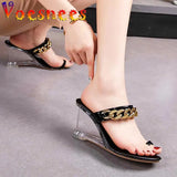 Wear Outside Summer Slippers Candy Color Sandals Ankle Strap 8CM Walk Show Super High Heels Peep Toe Wedding Women