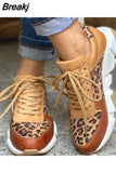Women Casual Sneakers Comfort Platform Lace Up Female Walk Shoes Fashion Round Toe Matching Color Ladies Sports