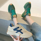 Women Sneakers Lace Up Casual Shoes Trainer 2023 Mesh Sport Running Shoes for Woman Breatheable Vulcanized