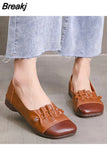 Women Flats Retro Shoes New Shallow Mouth Shoes Retro Slip On Fashion All-Match Women Shoes Women Casual Fashion Chaussure