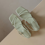 Summer New Flat Sandals Fairy Straps French Flat Heels Online Celebrities Roman Soft Leather All Kinds Of
