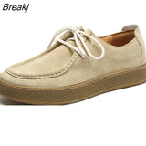 Men's Shoes Lace up Leather Casual Shoes Spring Autumn Male Sneakers Designer Man Shoes Genuine Leather Barefoot