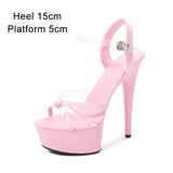 Pole Shoes Heel Luxury Brand Female Sandles Women Shoes Summer High Heels Platform Red Wedding Shoes Bride Cross