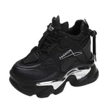 Heels White Sneakers for Women Spring 2023 Chunky Platform Women's Sports Shoes Fashion Thick Bottom PU Leather