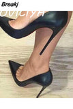 pumps pointed toe 12cm high heels sexy shallow women shoes party evening shoes metal heel 10cm 8cm YG041