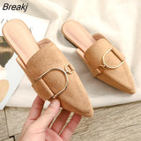 Women's Autumn Shoes Spring Outdoor Woman Mules Platform Slippers Flat Rubber Shoes Fashion Casual Moccasins 2023 Female size