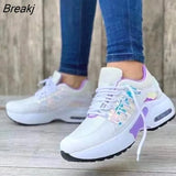 Women's Large Size Tennis Casual Shoes Increase Fashion Thick-soled Sneakers Light Vulcanized Socks Air Cushion Breathable