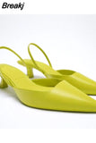 Party Shoe and Bag Set Sexy Heels Shallow Mouth Pointed Pumps Lace-Up Sandals Ladies Slip on Golden Crossdressers