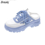 Women Shoes 2023 New No Heel Daily Casual Shoes Non-slip Lace Up Female Platform Shoes Plus Size Sneakers Women Zapatillas