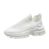 Women's Mesh Breathable Weaven Sneakers Women Light Sneakers Platform Slip on Shoes Female Casual Running Shoes Females