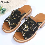 Women Sandals 2022 Ladies Summer Slippers Women High Heels Sandals Fashion Riveting Summer Shoes Women Zapatos De Mujer