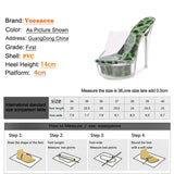 Women Sandals Platform Transparent Leopard Print High Heels Model Fashion Show Shoes 2023 Summer PVC Sexy Slippers New Plus