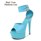 New Women Party Shoes Summer Sandals Patent Leather Gladiator Thin Heels T-tied Pole Dance Shoes sexy High-heels