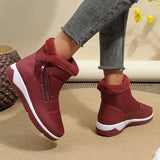 Winter Down Waterproof Snow Boots Women Warm Thick Plush Ankle Booties Woman Non Slip Thick Bottom Cotton Shoes