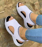 Women's Sandals Summer Wedges Footwear Platform Sandals Women Female Comfort Slip on Peep Toe Ladies Sandals Zapatillas