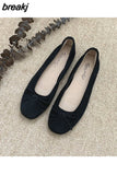 Brand Flats Ballet Women Shoes Classic Round Toe Flat Ballerina Female Bow Casual Slip On Loafer Soft Moccasin Fashion
