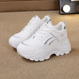 Brand Designer Women's Casual Shoes Thick Sole Anti Slip Lace Up Sports Shoes Student Running Shoes Women's