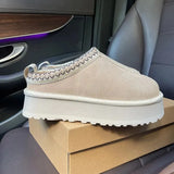 Boots With Fur Women's Rubber Shoes Rain Flat Heel Australia Plush Lolita Snow Leather Med Ladies Basic Ethnic Slipper