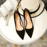 Sexy High Heels Pointed Students Wild Nude Thin Heels Single Shoes Elegant Dress Party Pumps Small Size Womens Shoes