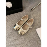 2024 New Style Soft Leather, Small Fragrant Style, Thick Heel, Mary Jane Shoes, French Retro Color, One Word With Single