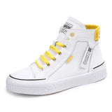 Women's High Top Sneakers Spring Autumn Women vulcanize Shoes White Flats Female Lace Up Trainers Woman Casual Shoes Ankle