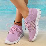 Women's Lightweight Breathable Mesh Sneakers Slip-On Soft Sole Knit Flats Shoes for Women 2023 Casual Sneakers Zapatillas