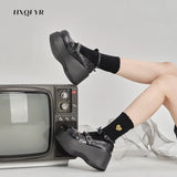 New Designer Ladies Platform Lolita Mary Janes Pumps Fashion Chain Wedges High Heels Women's Pumps Party Gothic Shoes