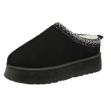 Women Plush Warm Snow Boots Winter 2023 Thick Bottom Non Slip Faux Suede Slippers Shoes Woman Comfort Slip On Platform