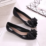 Women Cute Light Weight Black Slip on Flat Shoes Lady Casual Bow Tie Comfortable Shoes Female Cool Spring Summer Shoes