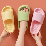 Candy Color Eva Slippers for Women Soft Sole Indoor Home Slippers Woman Non Slip Bathroom House Shoes Couple Cloud
