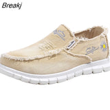 Canvas Casual Men's Shoes Old Beijing Cloth Shoes Summer Leisure Flat Fisherman Driving Shoes Slip on Walking