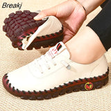 Loafers Women's Casual Shoes 2022 New Summer Leather Flats Comfortable Slip on Mom Shoe Plus Size Oxfords Mujer