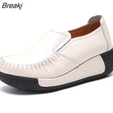 Sneakers for Women Fashion Platform Korean Version Rocking Shoes Female Slip on Casual Flat Warm Loafers Retro Mon