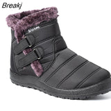 Women Boots Waterproof Snow Boots Female Plush Winter Boots Women Warm Ankle Botas Mujer Winter Shoes Woman Plus Size 43