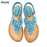 New Summer Women Round Toe Flat Sandals Comfortable Outdoor Sports Beach Soft Bottom Opened Toe Fashion Casual