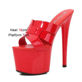 Stage Sandals Summer Model Extreme High Heels 16CM Women Thick Platform Slippers Europe And America Strip Show