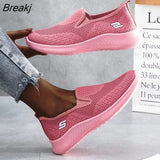 Women's 2023 Black Breather Mesh Casual Slip-on Pink Tennis Female Woman Flat Shoes Female Soft Sole Summer Round