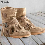 Women Tassel Winter Snow Boots Ladies Suede Ankle Boot Female Fashion Casual Shoes Comfort Footwear Plus Size 35-43